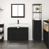 vidaXL Bathroom Furniture Set with Drawer with Shelf 2 pcs Black oak