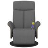 vidaXL Massage Recliner Chair with Footrest Dark Grey Fabric