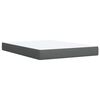 vidaXL Box Spring Bed with Mattress Dark Grey Double Fabric