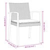 vidaXL 5 Piece Garden Dining Set with Cushions Poly Rattan and Steel