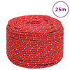vidaXL Boat Rope Red 6 mm 25 m Polypropylene