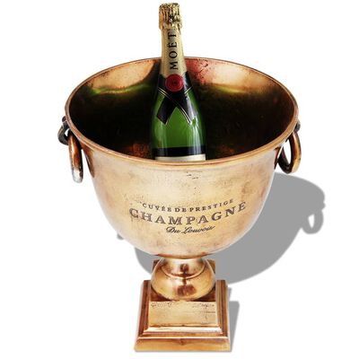 vidaXL Trophy Cup Champagne Cooler Copper Brown