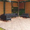vidaXL 8 Piece Garden Lounge Set with Cushions Solid Pinewood