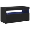 vidaXL TV Cabinet Black Oak 75 x 35 x 40 cm Engineered Wood