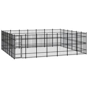 vidaXL Outdoor Dog Kennel Steel 38.71 m&sup2;