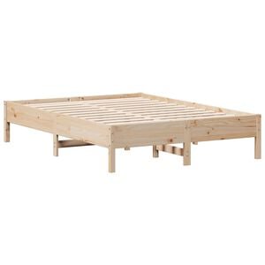 vidaXL Bed Frame without Mattress 135x190 cm Double Solid Wood Pine