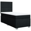 vidaXL Box Spring Bed with Mattress Black King Single Fabric