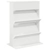 vidaXL Magazine Rack White 70 x 41 x 96 cm Engineered Wood