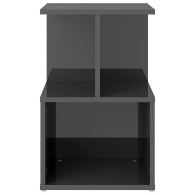 vidaXL Bedside Cabinet High Gloss Grey 35x35x55 cm Engineered Wood