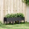 vidaXL Garden Planter with Legs Black 120x40x42 cm PP