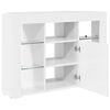 vidaXL Corner LED TV Cabinet Wall-mounted High gloss White 100x40x68cm