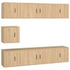vidaXL 7 Piece TV Cabinet Set Sonoma Oak Engineered Wood