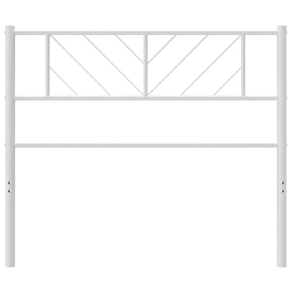 vidaXL Metal Replace Headboard White 107 cm