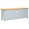 vidaXL TV Cabinet 120x35x48 cm Solid Oak Wood