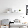 vidaXL Floating Wall Shelf White 120x23.5x3.8 cm MDF