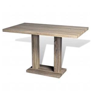 vidaXL Dining Table | Oak | MDF with oak sticker | 117 x 67 x 75 cm | Durable