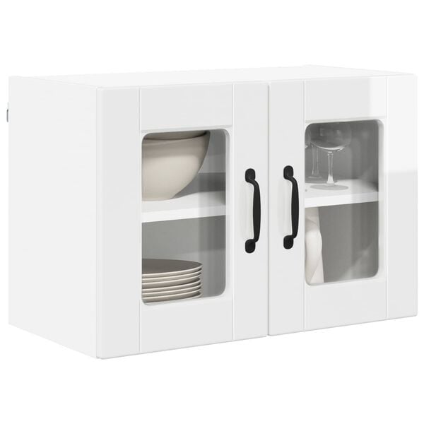 vidaXL Kitchen Cabinet 2 pcs High Gloss White 60 x 31 x 40 cm