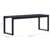 vidaXL Garden Bench 120.5 cm PS Board Black
