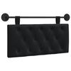 vidaXL Hanging Headboard Wall-mounted Black 100 x 55 x 7 cm Velvet