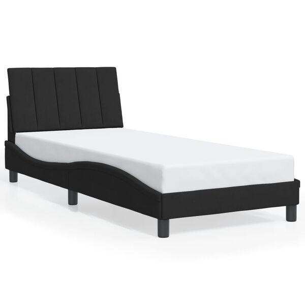 vidaXL Bed Frame without Mattress "Hanko" Black 90x190 cm Velvet