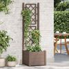 vidaXL Garden Planter with Trellis 43x43x142 cm PP Mocha