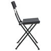 vidaXL Folding Bistro Chairs 6 pcs Black Poly Rattan and Steel