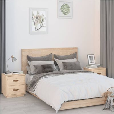 vidaXL Bedside Cabinets 2 pcs 40x34x45 cm Solid Wood Pine