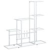 vidaXL Flower Stand 94.5x25x88 cm White Metal
