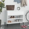 vidaXL Shoe Cabinet White 70x36x60 cm Engineered Wood