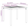 vidaXL Outdoor Tables Natural and black 90 x 90 x 75 cm