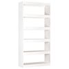 vidaXL Book Cabinet/Room Divider White 80x30x167,4 cm Solid Wood Pine