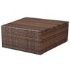 vidaXL 10 Piece Garden Lounge Set with Cushions Poly Rattan Brown