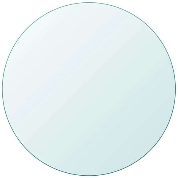 vidaXL Table Top Tempered Glass Round 700 mm