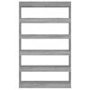 vidaXL Book Cabinet/Room Divider Grey Sonoma 100x30x166 cm