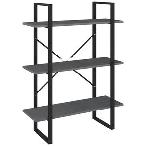 vidaXL Book Cabinet | Grey | Solid pine wood, metal | Medium | Book Cabinet