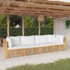 vidaXL 4 Piece Garden Lounge Set with Cushions Solid Wood Teak