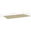 vidaXL Bookshelf Boards 4 pcs Sonoma Oak 80x20x1.5 cm Engineered Wood