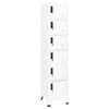 vidaXL Locker Cabinet | White | Steel | 38x40x180 cm | Locker Cabinet