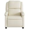 vidaXL Electric Massage Recliner Chair Cream Faux Leather