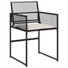 vidaXL 9 Piece Garden Dining Set with Cushions Black Poly Rattan