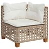 vidaXL 9 Piece Garden Sofa Set with Cushions Beige Poly Rattan