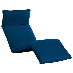 vidaXL Foldable Sunlounger Oxford Fabric Navy Blue