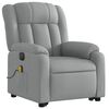 vidaXL Electric Stand up Massage Recliner Chair Light Grey Fabric