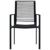 vidaXL Garden Chairs 2 pcs PVC Rattan Black