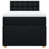 vidaXL Box Spring Bed with Mattress Black King Single Fabric