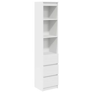 vidaXL Highboard White 37.5x35x180 cm Engineered Wood