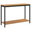 vidaXL Outdoor Table with Storage Natural and Black 110 x 35 x 75 cm