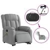 vidaXL Electric Stand up Massage Recliner Chair Light Grey Fabric