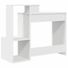 vidaXL Desk with Shelf White 106 x 40 x 88.5 cm Engineered Wood