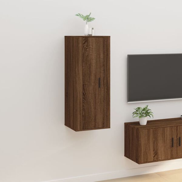 vidaXL Wall Mounted TV Cabinet Brown Oak 40x34,5x100 cm
